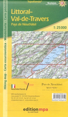 Carte topographique Littoral - Val-de-Travers