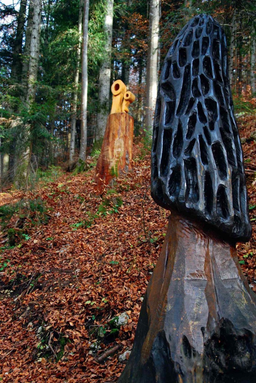 L'une des sculptures du sentier